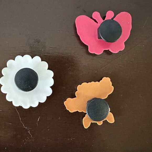 Pink Butterfly & Yellow Flower Shoe Charms Set for Crocs Clogs Cute Accessories - Picture 2 of 2